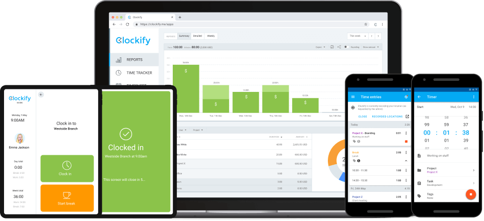 Clockify - die bestbewertete Zeiterfassung-App
