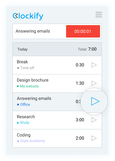 Appli de suivi de productivité - continuez le suivi