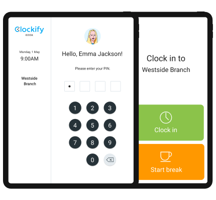 Clockify Zeiterfassung-Kiosk