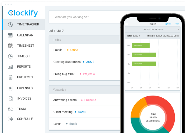 Clockify time tracker