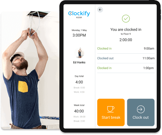 Time Clock for Electricians - Clockify screenshot