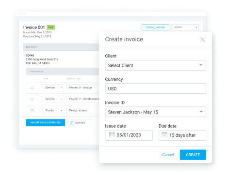 Creating invoice