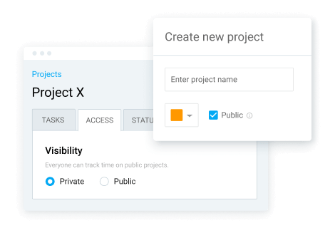 Private and public project access