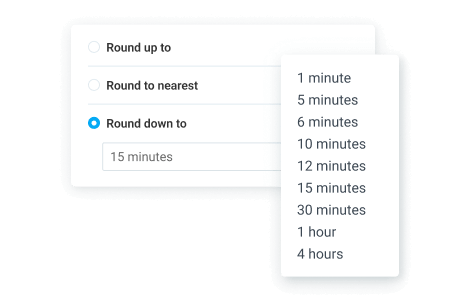 Rounding time entries in reports