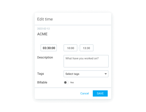  Timesheet feature - adding detailed to time entries