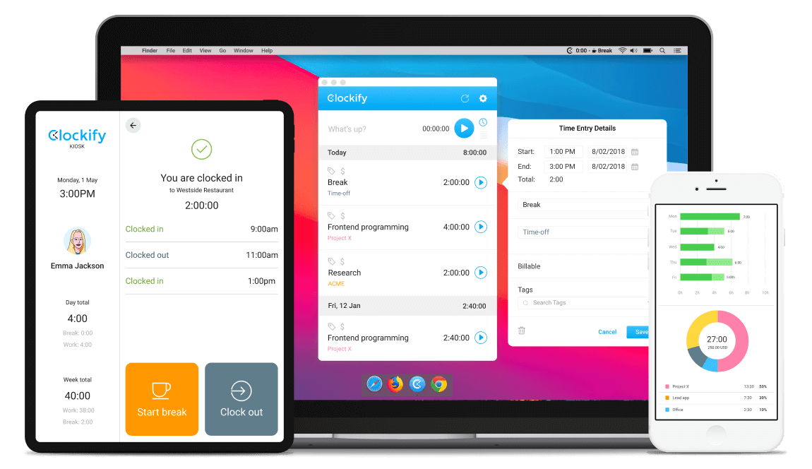 Free time tracker app