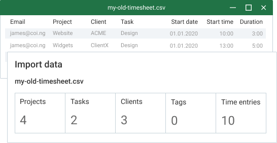 Funciones adicionales Importar planillas horarias