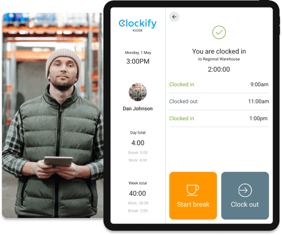 Time Clock for Logistics Businesses - Clockify screenshot