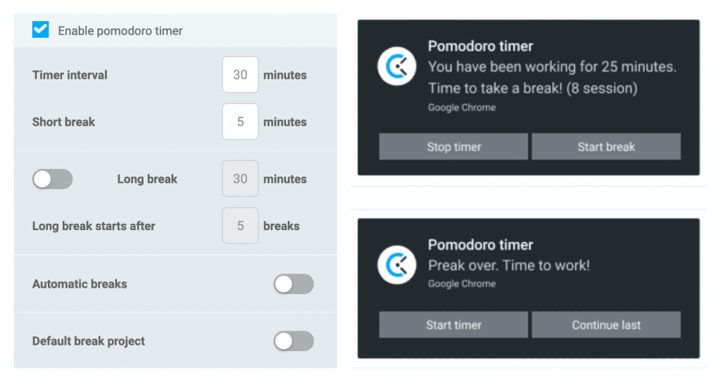 Pomodoro timer