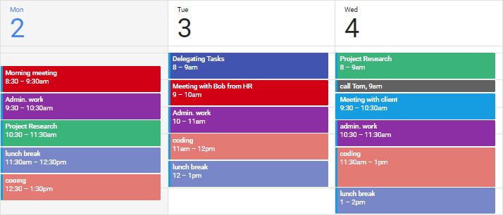 Aplicativo de timeblocking - integração com o Google Agenda via Zapier